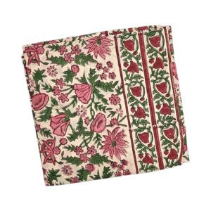 foulard 100 x 100 en coton imprimé bordeaux et vert foncé la petite cachottiere
