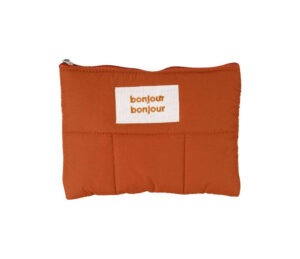 pochette plate a5 matelassée bonjour terracotta (1) (1)