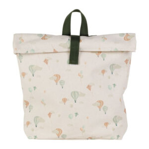sac a dos rolltop enfant coton vert foncé dans les airs montgolfière cerf volants ballons (2)
