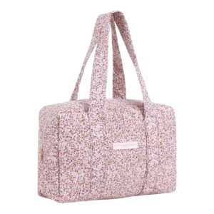 sac week-end matelassé baies roses imprimé la petite cachottiere (2)