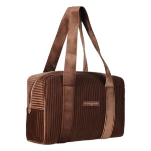 sac week-end matelassé velours marron la petite cachottiere (2)