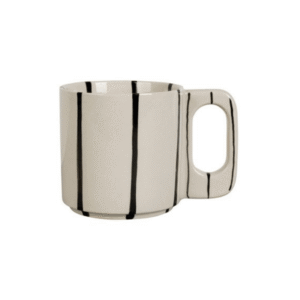 tasse anse rayée noire et écrue en grès rayures noires (1) (1)