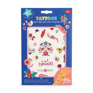 tatouages éphémères pailletés floral fleurs legami (7)
