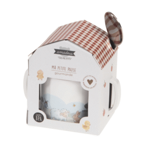 168779 Coffret gouter tasse d'apprentissage + cuillère mélaminé - Prairie (1) (1)