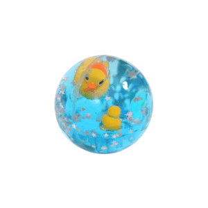 balle rebondissante avec liquide et figurine animal canards jaune smoulin roty (4) (1)