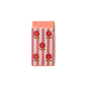 gomme rayée fleurs rouges trouville (2) (1)