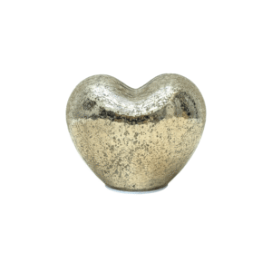 petite lampe Coeur LED doré vieilli à piles