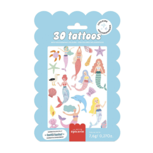 pochette de tatouages éphémères fantaisie sirènes