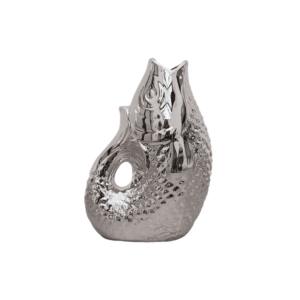 soliflore vase poisson petit argenté