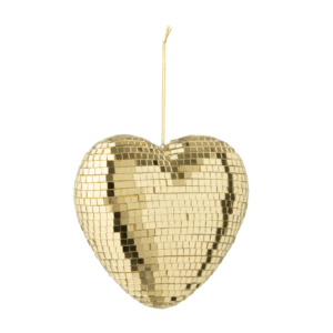 suspension coeur à facettes plastique doré (1)