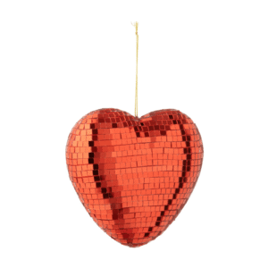 suspension coeur à facettes plastique rouge (1)