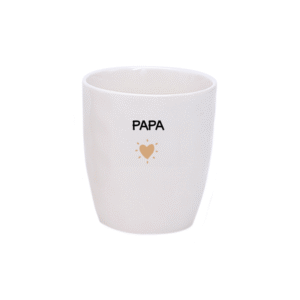 tasse à café faience papa coeur doré (2)