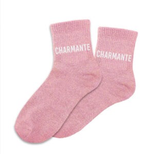 CD8425V24 chaussettes pailletées rose charmante femme 36-42