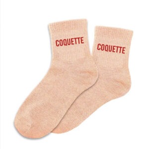 CD8425V37 chaussettes pailletées pêche coquette femme 36-42