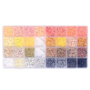 EC0059 kit bracelets en perles heishi cmp jaune orangé (1)