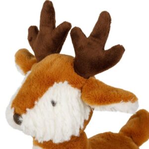 Peluche Cerf douce polyester blanche et camel (3) (1)