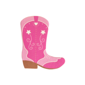 botte de cowboy cowgirl lime à ongles rose