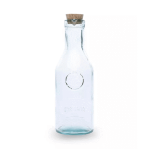 carafe en verre bouchon en liège 1 litre quai sud