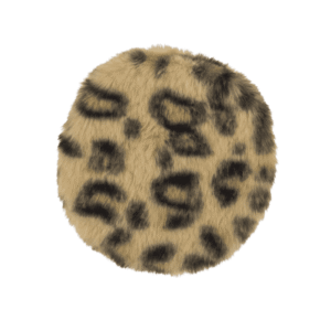 chaufferette ronde fourrure léopard beige (2)