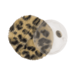 chaufferette ronde fourrure léopard beige (2)