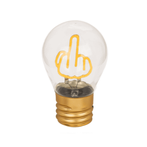 petite lampe ampoule a poser led avec motif fuck doigt d'honneur jaune (3) (1)