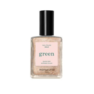 vernis a ongles green manucurist bio sourcé pailleté doré gold