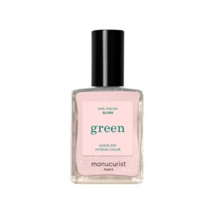 vernis a ongles green manucurist bio sourcé rose clair pailleté rose gloss
