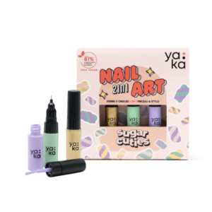 kit 3 vernis et stylo nail art violet doré et vert menthe Sugar cuties yaka (1)