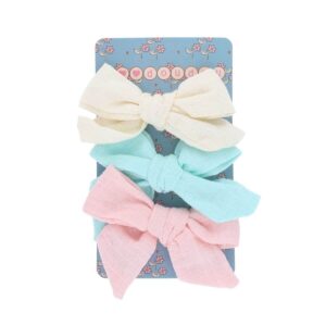 38035-barrettes-à cheveux noeuds-creme-bleu-rose le petit souk (3)