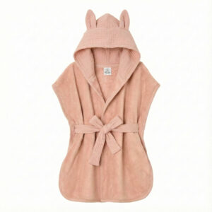 PEIB16 Peignoir en gaze de coton 0-2 ans mocha bb&co (1)