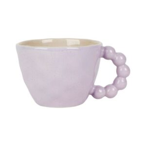 tasse anse perlée the-organic-mauve-25cl-d9-5xh7cm-gres-79116 sema