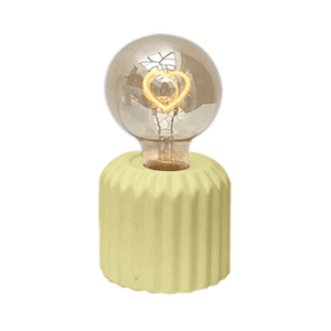 petite lampe led à piles coeur jaune pastel opjet (1)