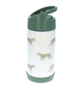 LPS-33787-Gourde métal Léopard kaki- 300 ml