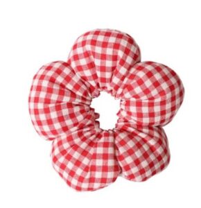 LPS-38125-Chouchou carreaux vichy rouge