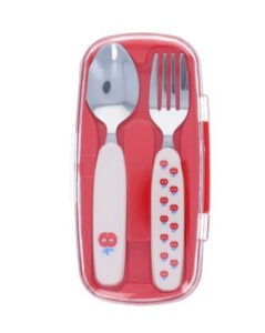 LPS+37753-Set de couverts pomme rouge-Vichy chéri